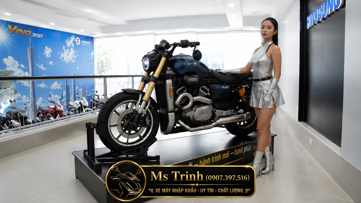 Hyosung GV350X tại Gia Lai - Cruiser 350cc Phong Cách Mỹ Cơ Bắp, Cá Tính