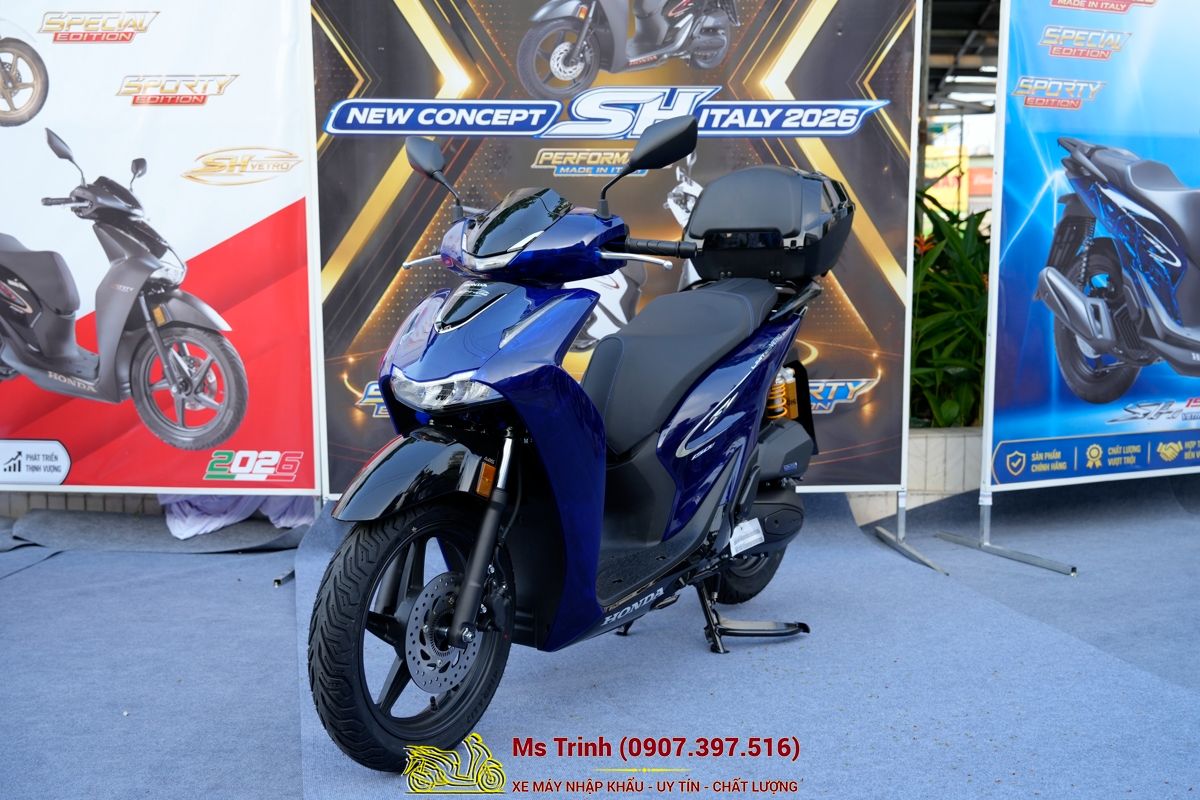 Honda SH150 Vetro Blue 2026 Limited Edition - Siêu phẩm SH Ý dàn áo xanh trong suốt cực hiếm tại Gia Lai