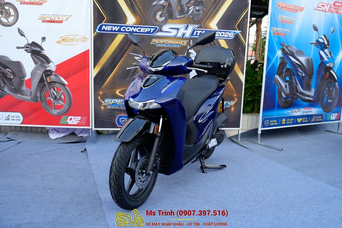 Honda SH150 Vetro Blue 2026 Limited Edition - Siêu phẩm SH Ý dàn áo xanh trong suốt cực hiếm tại Gia Lai