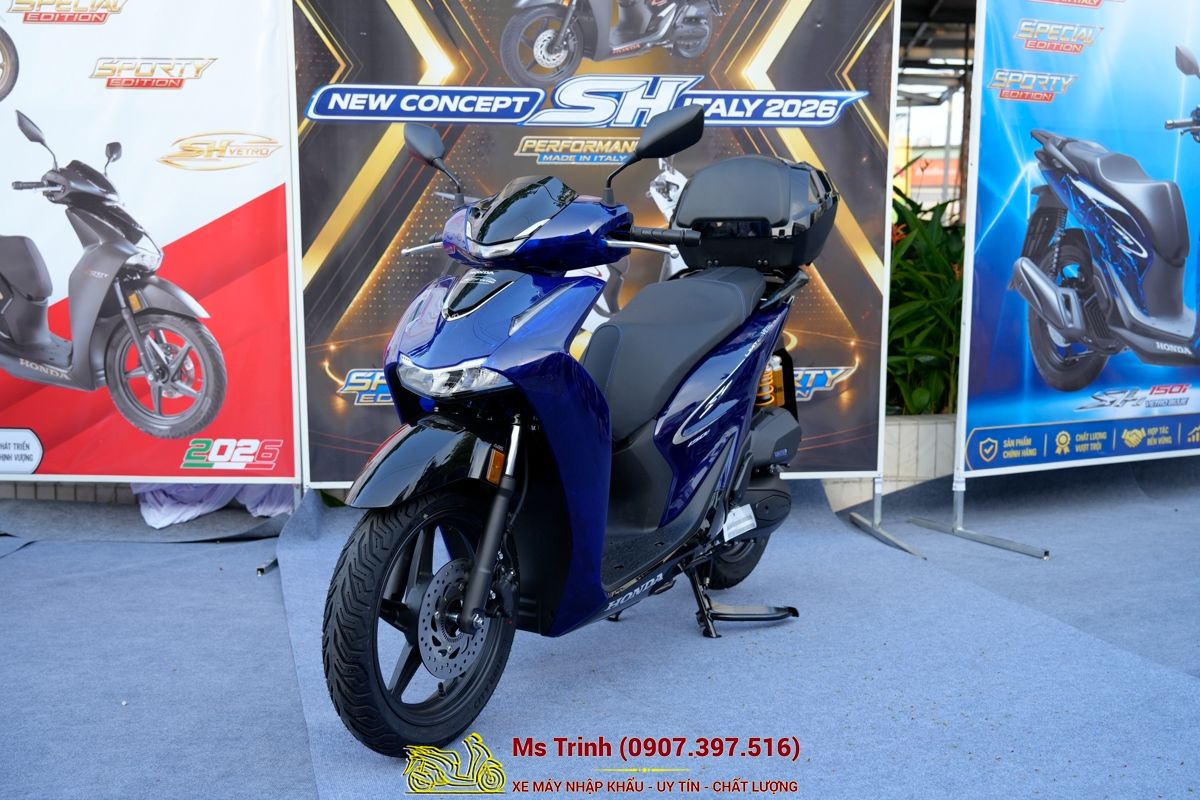 Honda SH150 Vetro Blue 2026 Limited Edition - Siêu phẩm SH Ý dàn áo xanh trong suốt cực hiếm tại Gia Lai